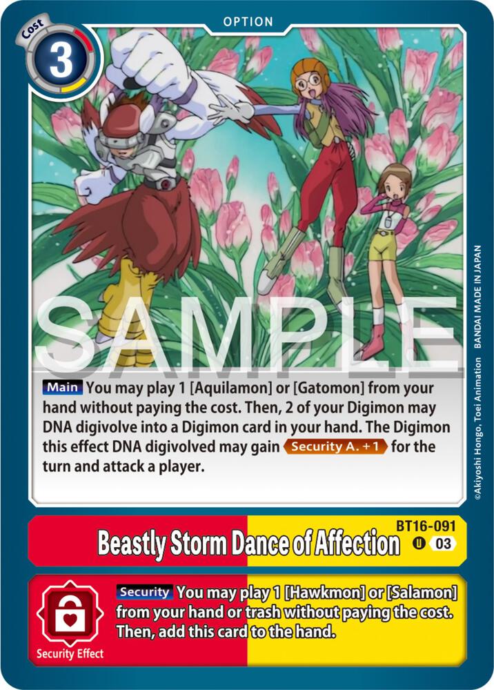 Beastly Storm Dance of Affection BT16-091 U (Beginning Observer) 