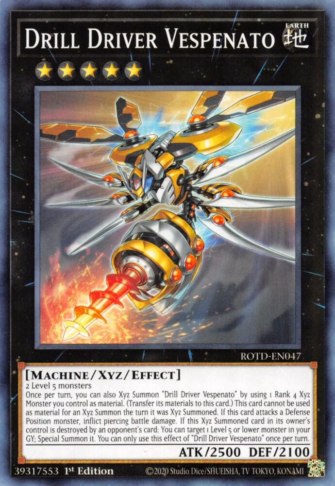 Drill Driver Vespenato ROTD-EN047 (Rise of the Duelist)  - 1st Edition