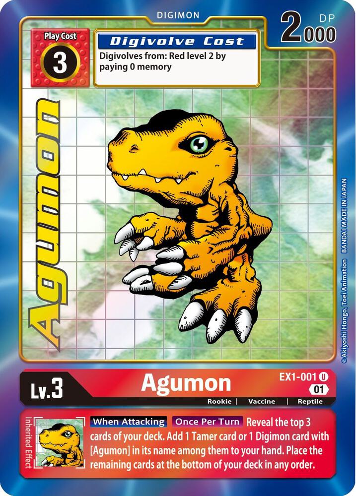 Agumon Alternate Art EX1-001 U (Classic Collection)  - Foil