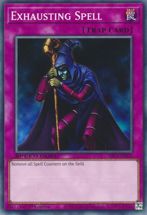 Exhausting Spell SBC1-ENI21 (Speed Duel: Streets of Battle City)  - 1st Edition