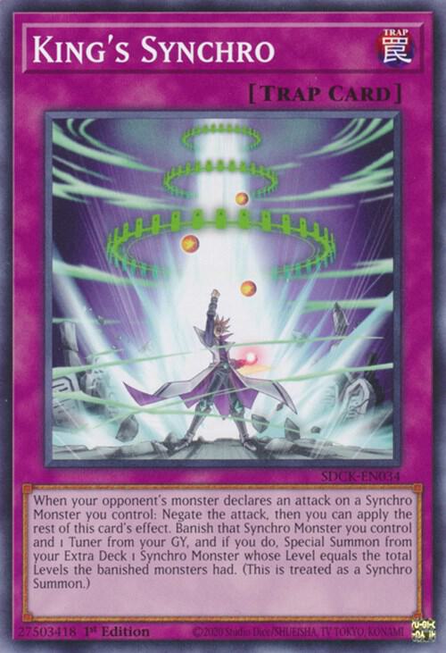 Kings Synchro SDCK-EN034 (Structure Deck: The Crimson King)  - 1st Edition