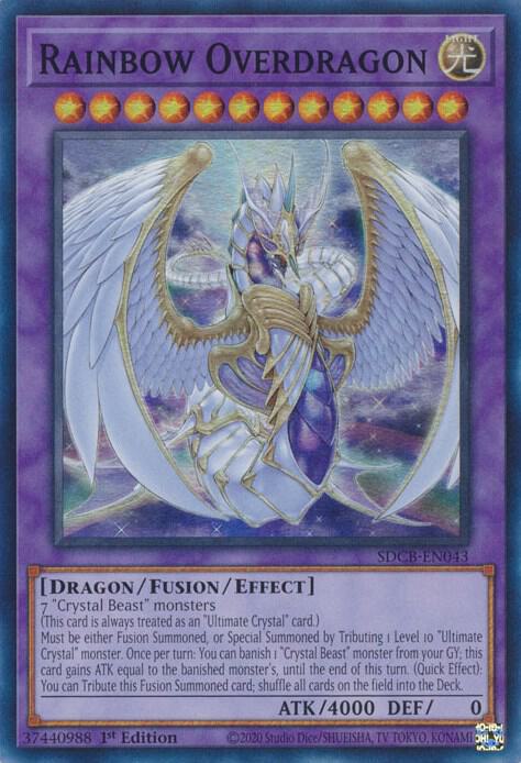 Rainbow Overdragon SDCB-EN043 (Structure Deck: Legend of the Crystal Beasts)  - 1st Edition