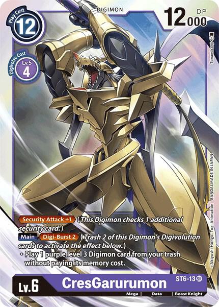 CresGarurumon ST6-13 SR (Starter Deck 06: Venomous Violet)  - Foil