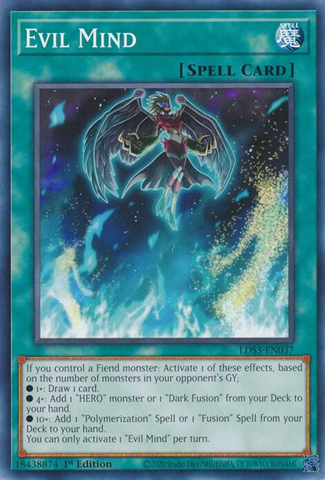 Evil Mind LDS3-EN037 (Legendary Duelists: Season 3)  - 1st Edition