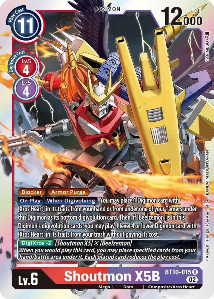 Shoutmon X5B BT10-015 R (Xros Encounter)  - Foil