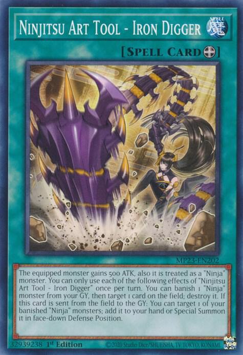 Ninjitsu Art Tool Iron Digger MP23-EN202 (25th Anniversary Tin: Dueling Heroes Mega Pack)  - 1st Edition