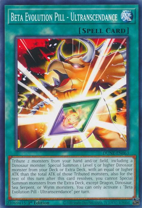 Beta Evolution Pill - Ultranscendance DUNE-EN063 (Duelist Nexus)  - 1st Edition