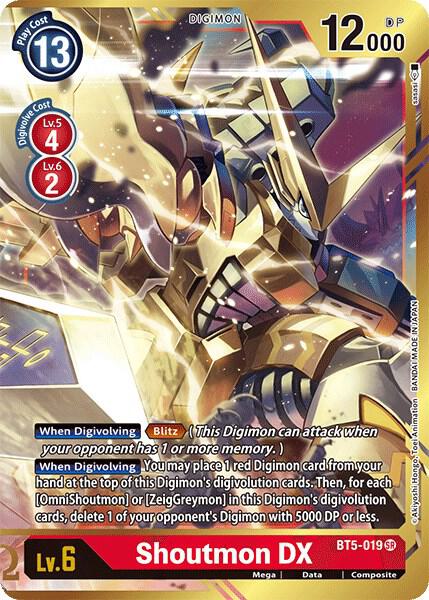 Shoutmon DX Alternate Art BT5-019 SR (Battle of Omni)  - Foil