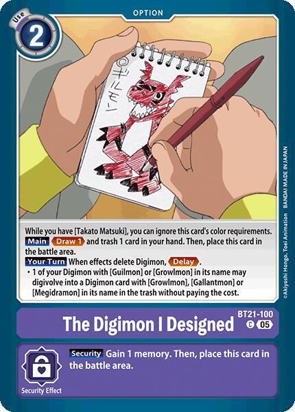 The Digimon I Designed BT21-100 C (World Convergence) 