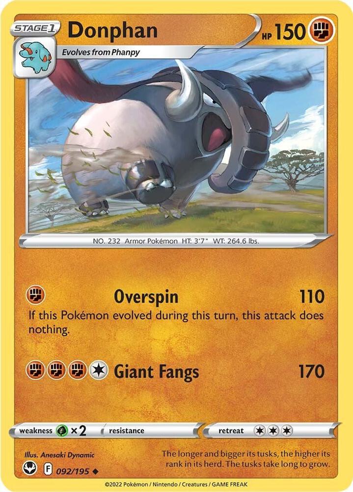 Donphan 092/195 (SWSH12: Silver Tempest) 
