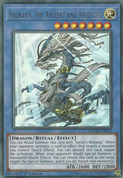 Sauravis the Ancient and Ascended DUOV-EN075 (Duel Overload)  - 1st Edition
