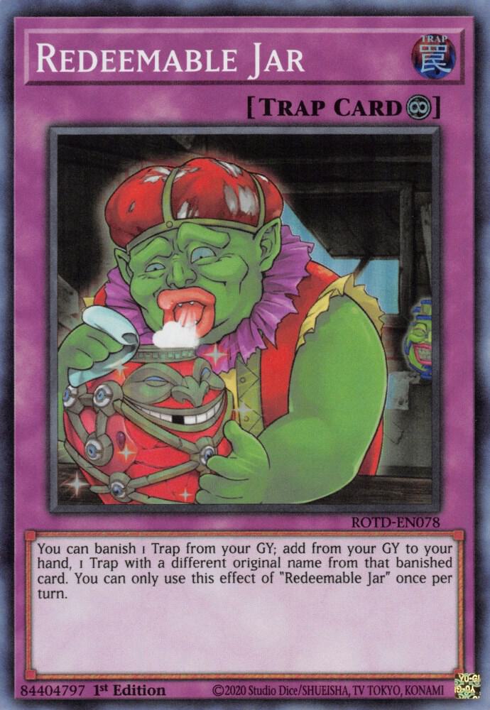 Redeemable Jar ROTD-EN078 (Rise of the Duelist)  - 1st Edition