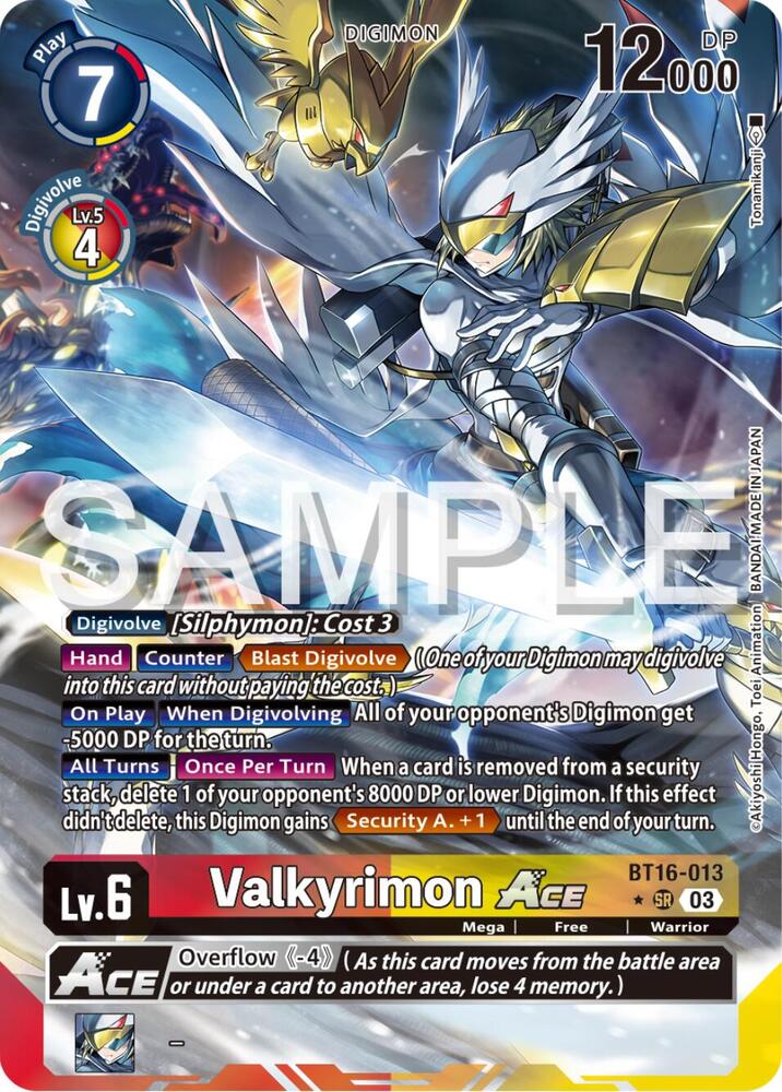 Valkyrimon ACE Alternate Art BT16-013 SR (Beginning Observer)  - Foil
