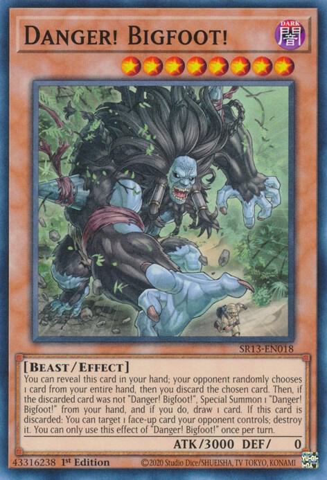 Danger Bigfoot SR13-EN018 (Structure Deck: Dark World)  - 1st Edition