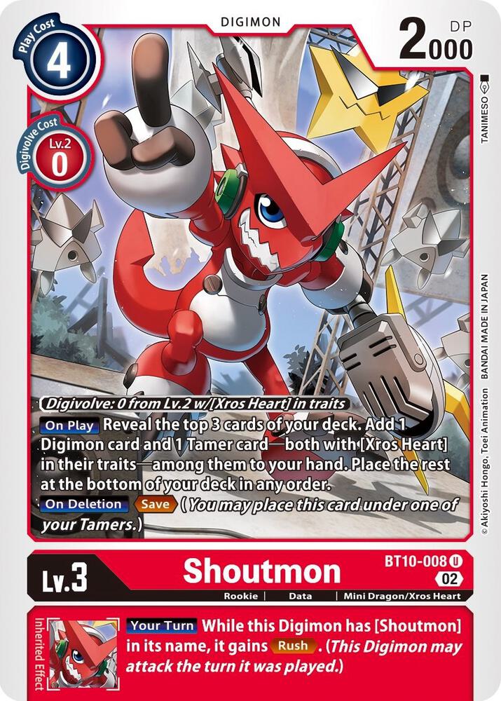 Shoutmon BT10-008 U (Xros Encounter) 