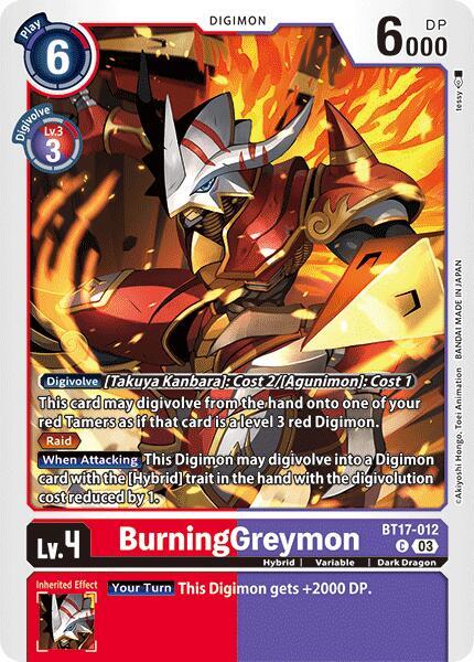 BurningGreymon BT17-012 C (Secret Crisis) 