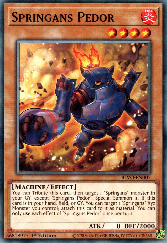 Springans Pedor BLVO-EN007 (Blazing Vortex)  - 1st Edition