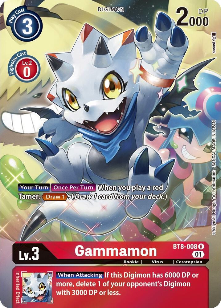 Gammamon Alternate Art BT8-008 R (New Awakening)  - Foil