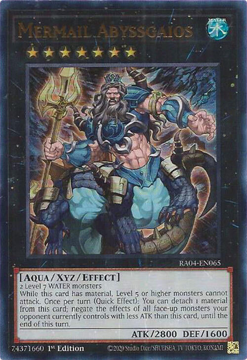 Mermail Abyssgaios UR RA04-EN065 (Quarter Century Stampede)  - 1st Edition