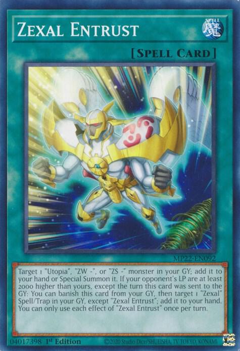 Zexal Entrust MP22-EN092 (2022 Tin of the Pharaoh's Gods)  - 1st Edition