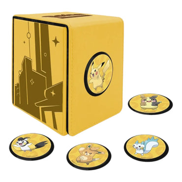 Ultra Pro: Alcove Click Pokémon Shimmering Skyline Yellow Deck Box