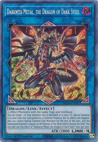 Darkness Metal, the Dragon of Dark Steel [BLAR-EN047] Secret Rare