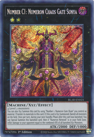 Number C1: Numeron Chaos Gate Sunya [BLAR-EN021] Secret Rare