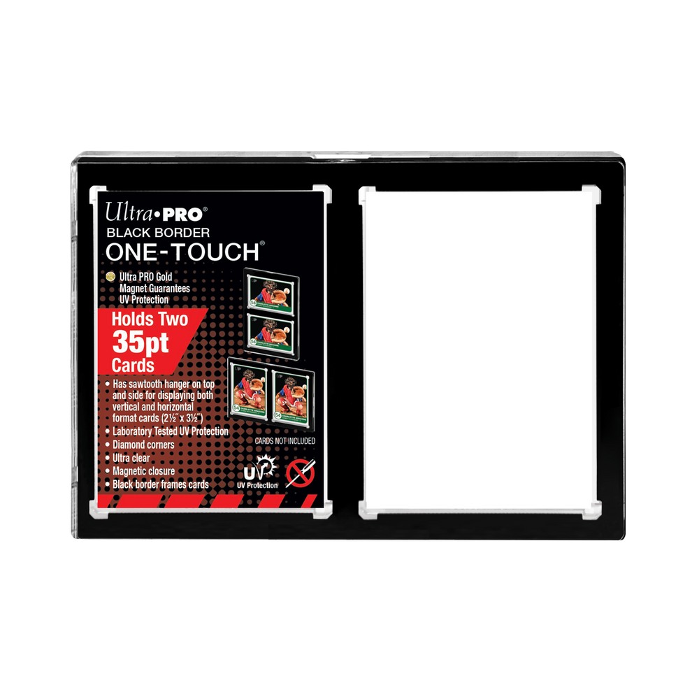 Ultra PRO: UV One-Touch Magnetic Holder - 35pt (2-Card Black Border)