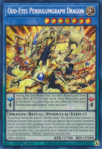 Odd-Eyes Pendulumgraph Dragon [DIFO-EN034] Secret Rare