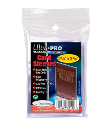 ULTRA PRO CARD SLEEVE - 2-1/2″ X 3-1/2″ Soft Card Sleeves (PK100) - KC Collectibles au