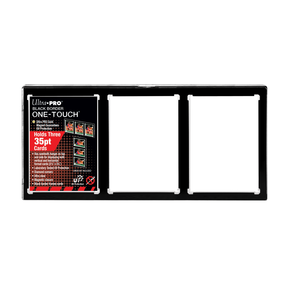 Ultra PRO: UV One-Touch Magnetic Holder - 35pt (3-Card Black Border)