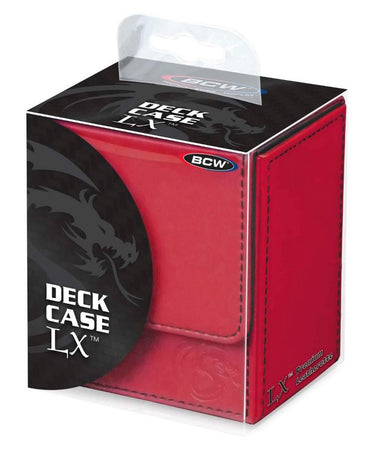 BCW Deck Case Box LX Red (Holds 80 cards)