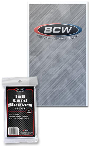 BCW Deck Protectors Tall Cards Clear (2" 5/8 x 4" 13/16) (100 Sleeves Per Pack) - KC Collectibles au