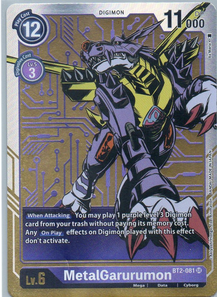 BT2-081 SR MetalGarurumon (Alternate Art) - Super Rare - KC Collectibles au