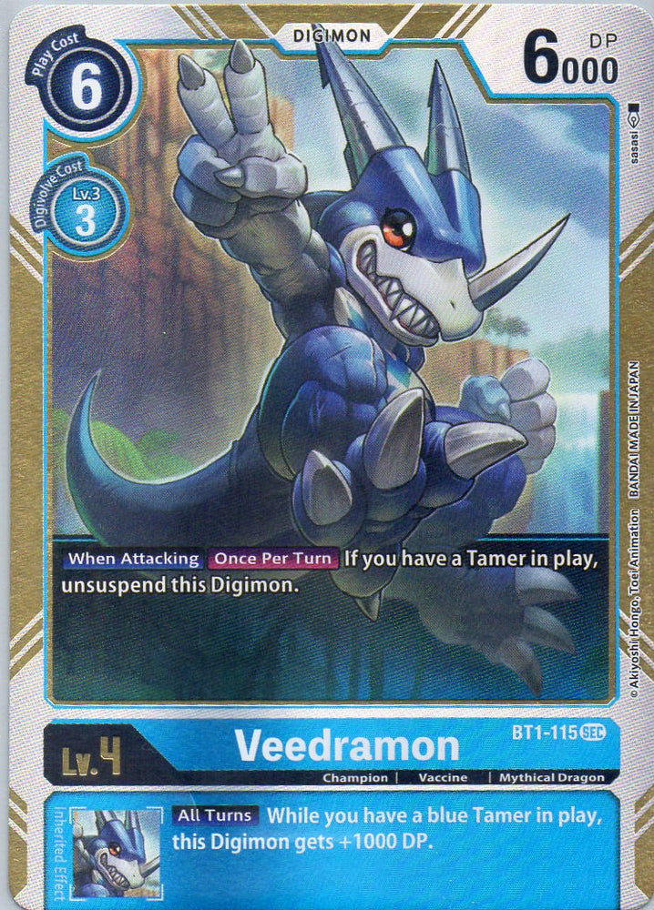 BT1-115 SEC Veedramon - Secret Rare - KC Collectibles au