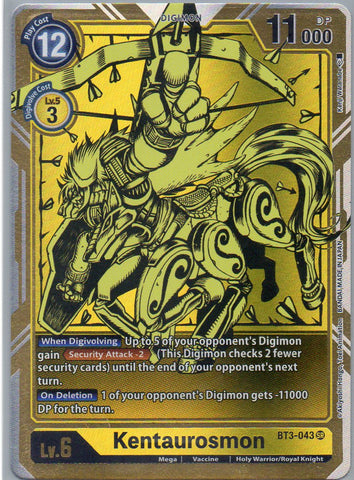 BT3-043 SR Kentaurosmon (Alternate Art) - Super Rare - KC Collectibles au