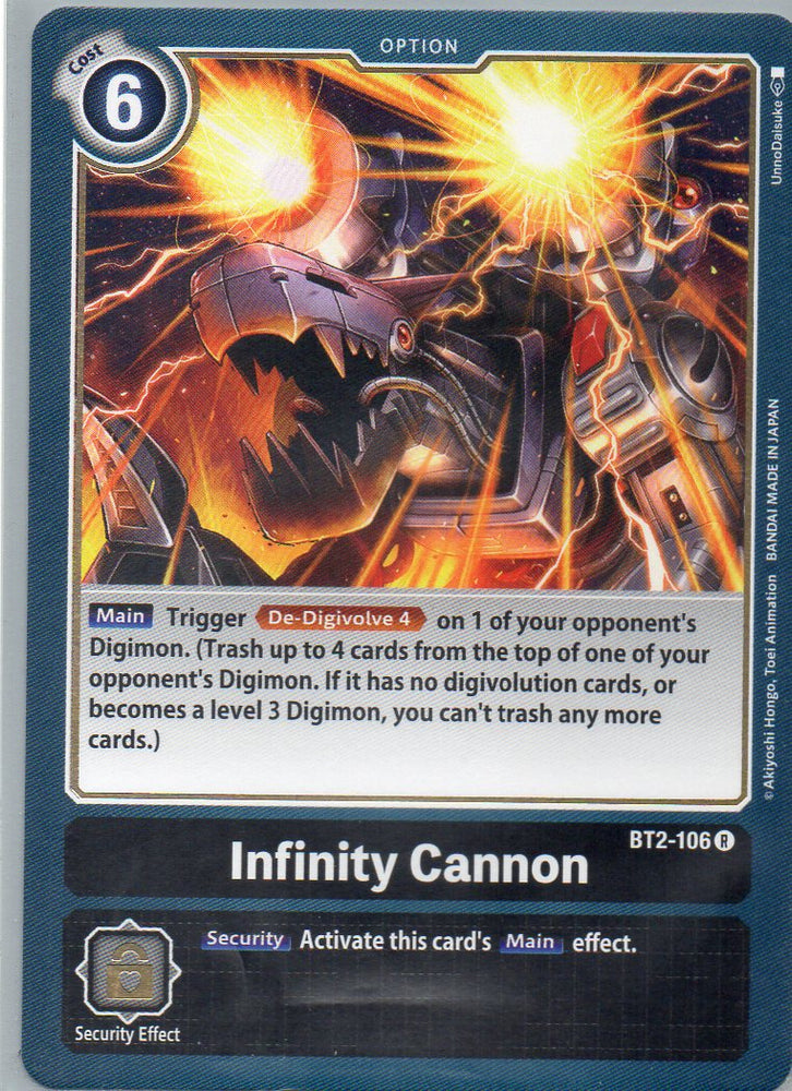 BT2-106 R Infinity Cannon - Rare - KC Collectibles au