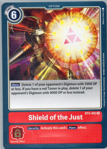 BT2-093 R Shield of the Just - Rare - KC Collectibles au