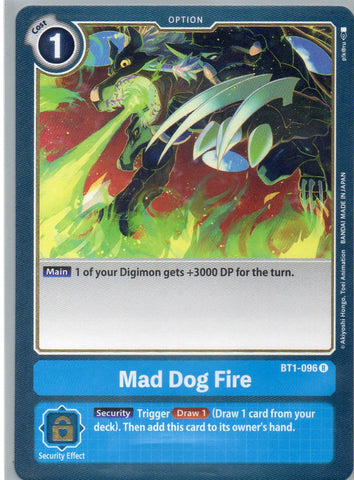 BT1-096 R Mad Dog Fire - Rare - KC Collectibles au