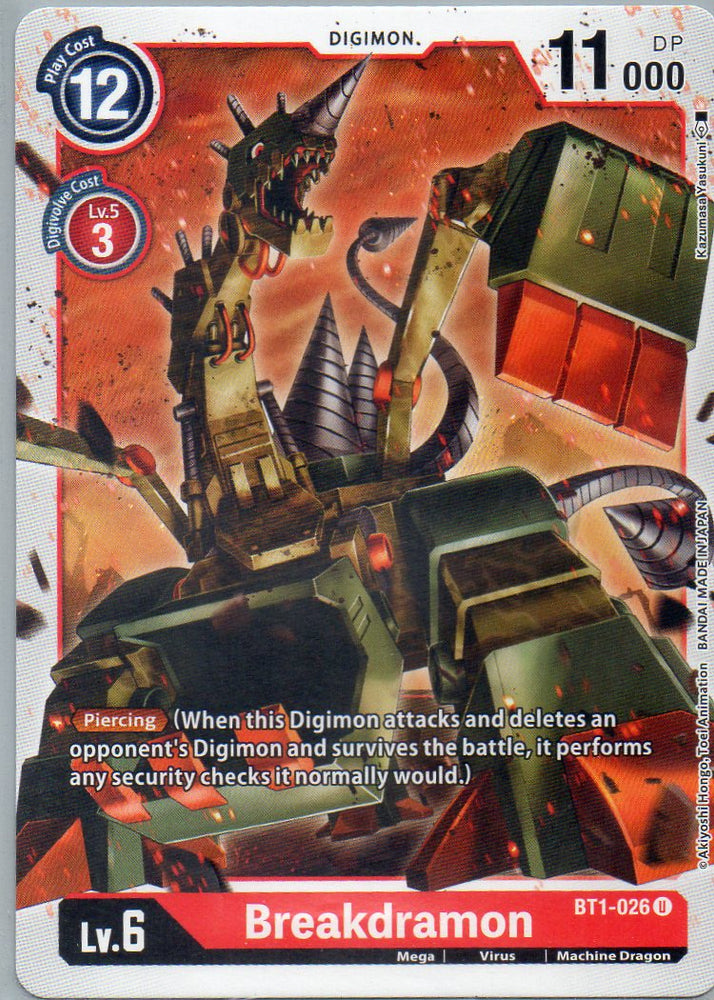 BT1-026 U Breakdramon - Uncommon - KC Collectibles au