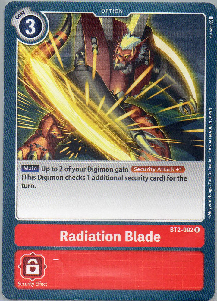 BT2-092 U Radiation Blade - Uncommon - KC Collectibles au