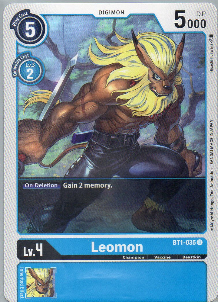 BT1-035 U Leomon - Uncommon - KC Collectibles au