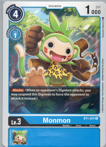 BT1-031 U Monmon - Uncommon - KC Collectibles au