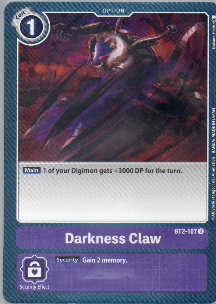 BT2-107 U Darkness Claw - Uncommon - KC Collectibles au