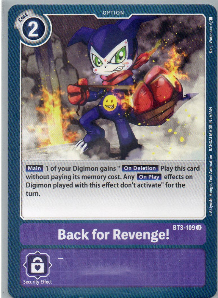 BT3-109 U Back for Revenge! - Uncommon - KC Collectibles au