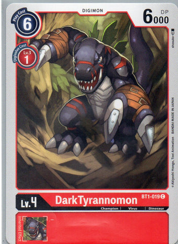 BT1-019 C DarkTyrannomon - Common - KC Collectibles au