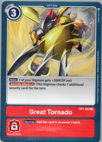 BT1-093 C Great Tornado - Common - KC Collectibles au