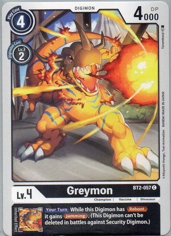 BT2-057 C Greymon - Common - KC Collectibles au