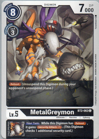 BT2-063 C MetalGreymon - Common - KC Collectibles au