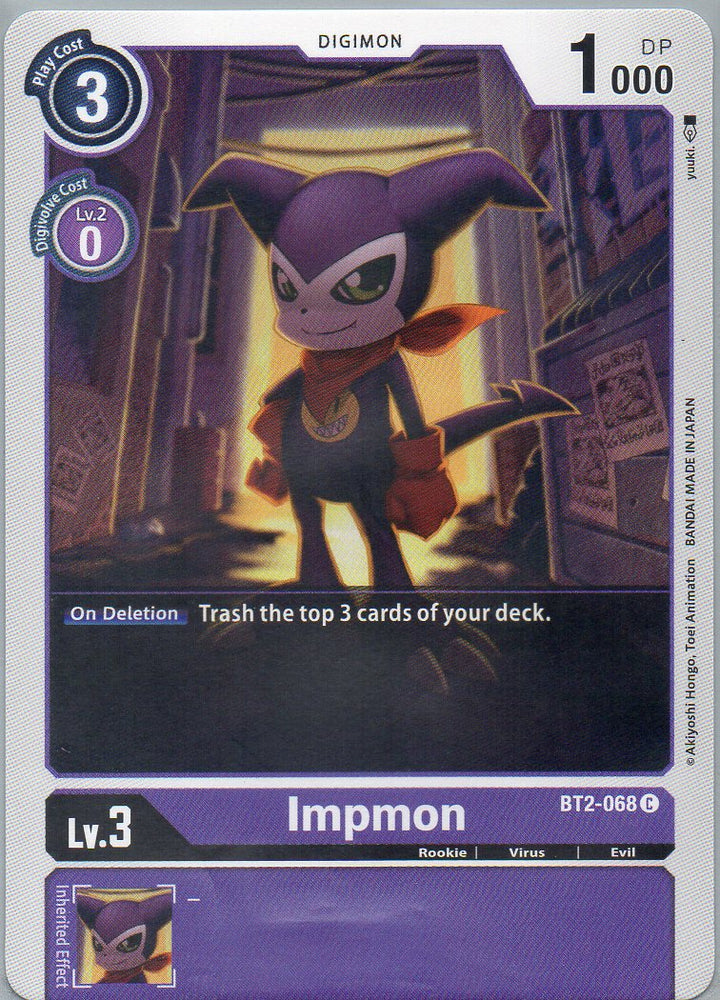 BT2-068 C Impmon - Common - KC Collectibles au